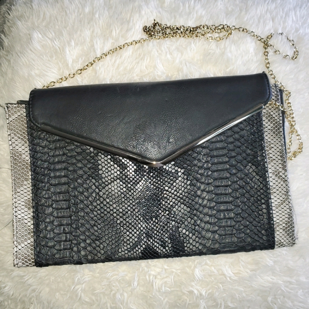 MMS Faux Snakeskin handbag